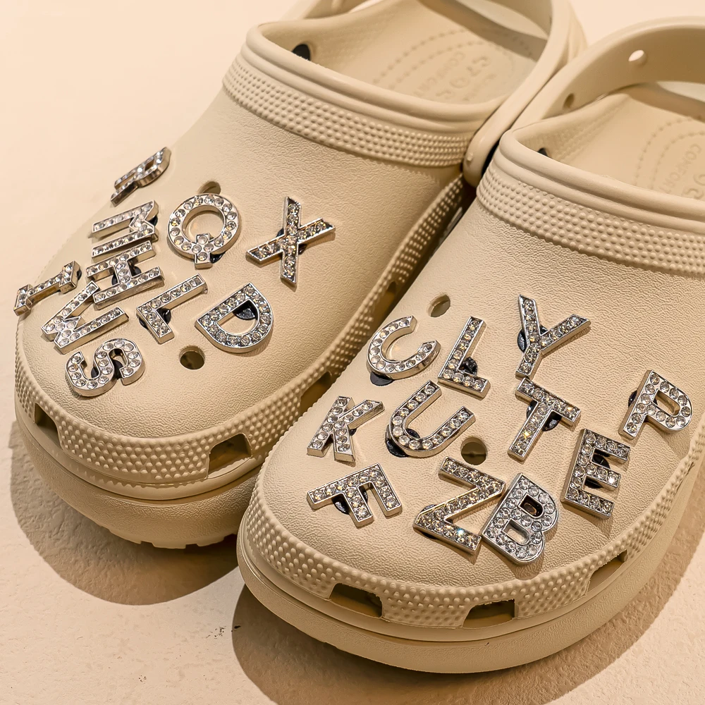 2X Letter Shoe Charms A - Z Alphabet For Style Shoes Crystal Shoes