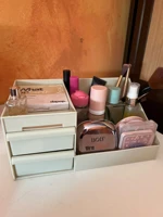 Large Capacity Cosmetic Storage Box Makeup Drawer Organizer Jewelry Nail Polish Makeup Container Desktop Sundries Storage Box 1