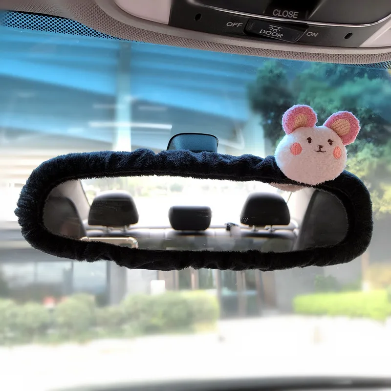 Car Rearview Mirror Cover Cartoon Reversing Decoration Car Accessories