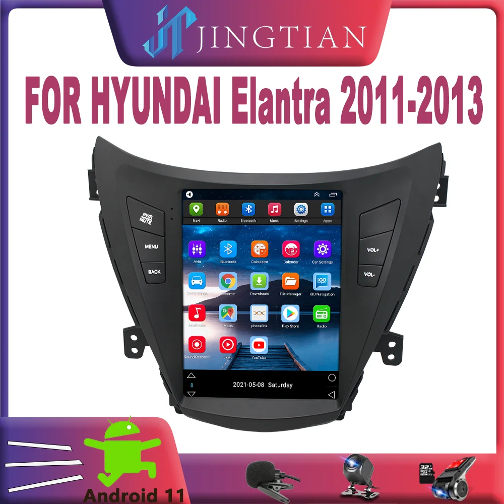 Jingtian Android 11 Car Radio For Hyundai Elantra 2011 2012 2013
