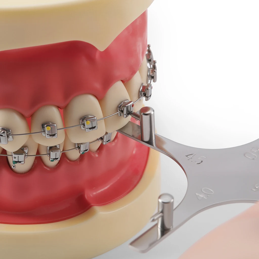 1 Stück AZDENT Dental-Kieferorthopädie-Brackets Positionierungslehre Zahnspangen-Positionierer Autoklavierbare Edelstahl-Zahnmedizinische Instrumente – Detail 1