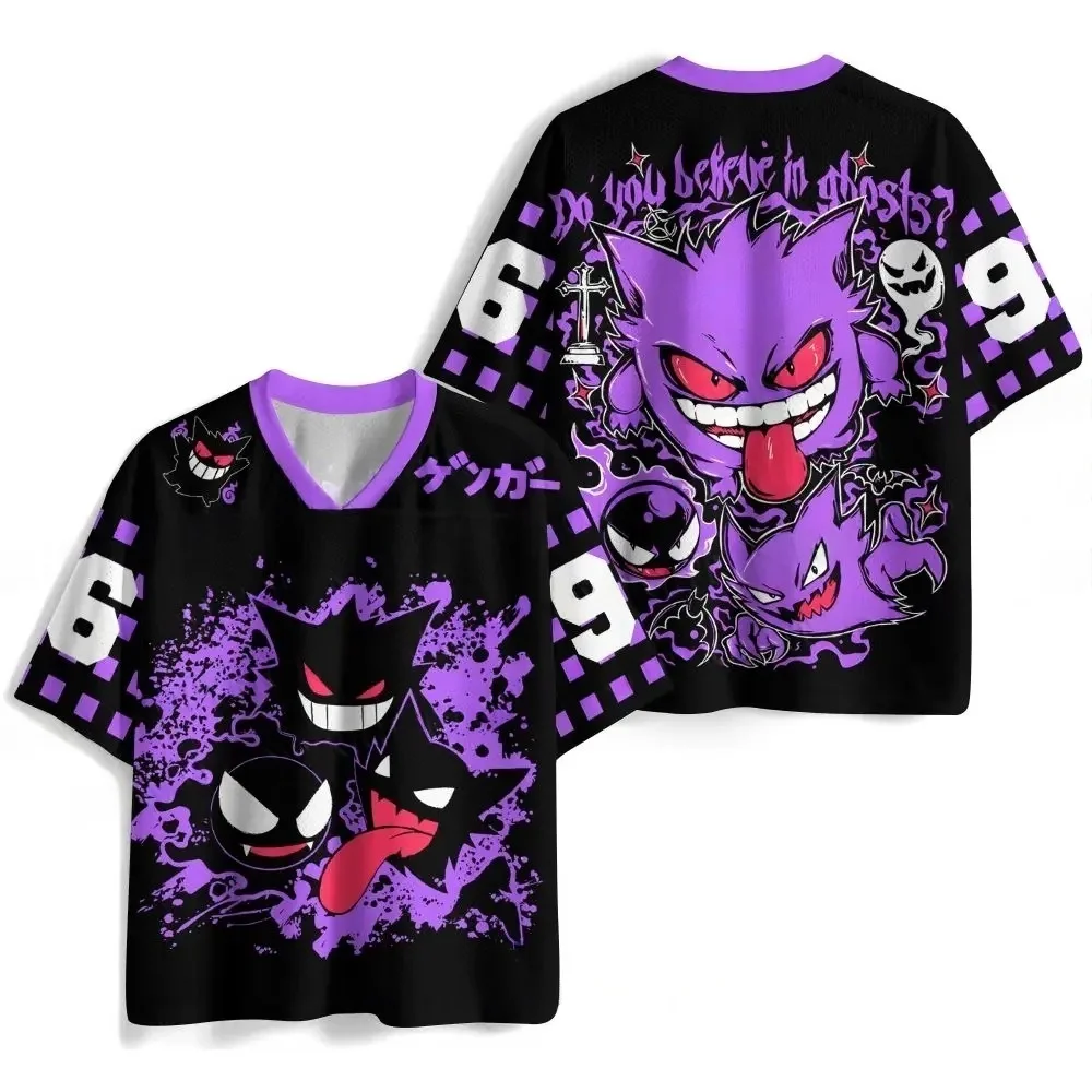 Geng Gui Horror 69 Bedrucktes Shirt für Erwachsene und Kinder Y2K Harajuku Streetwear Großes Netz Atmungsaktives Sommer-T-Shirt