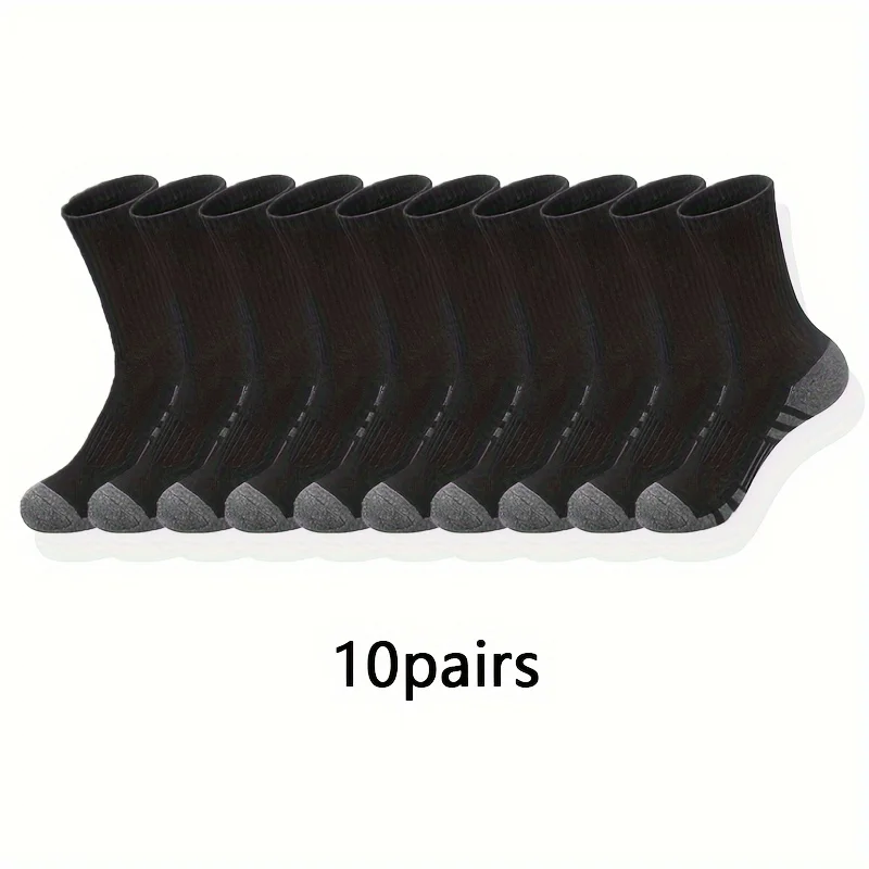 10/20/30 paires de chaussettes classiques pour hommes, chaussettes de sport unisexes pour course à pied, basket-ball, antidérapantes, pour l'extérieur, toutes saisons