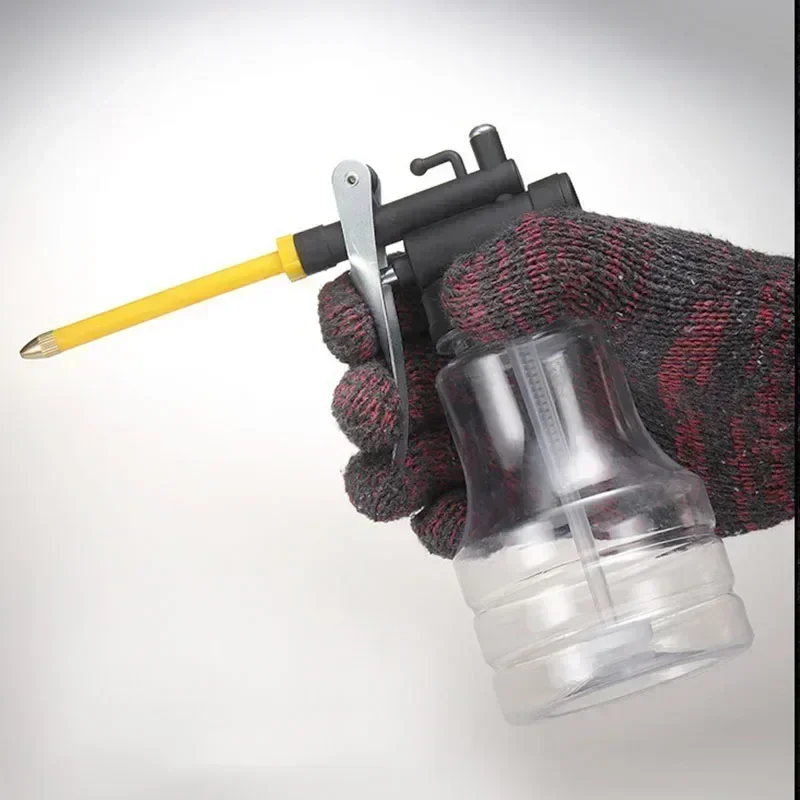 Oil Can 250ml Transparent Oil Can Oiler Lubrication Oil Plastic Machine Pump High Pressure Pump Oiler Grease Gun