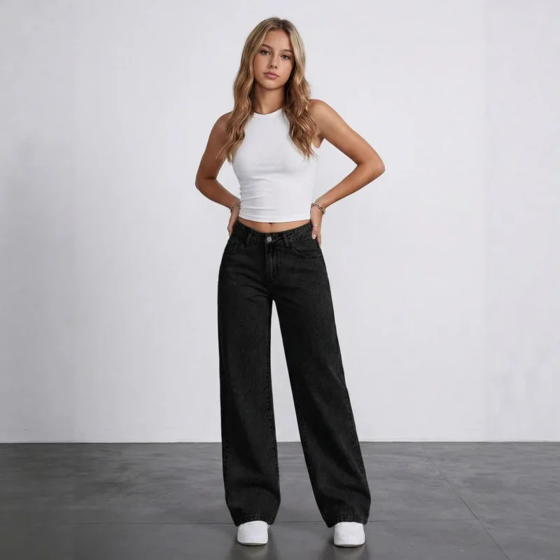 HighWaistStraightLegJeansWomen