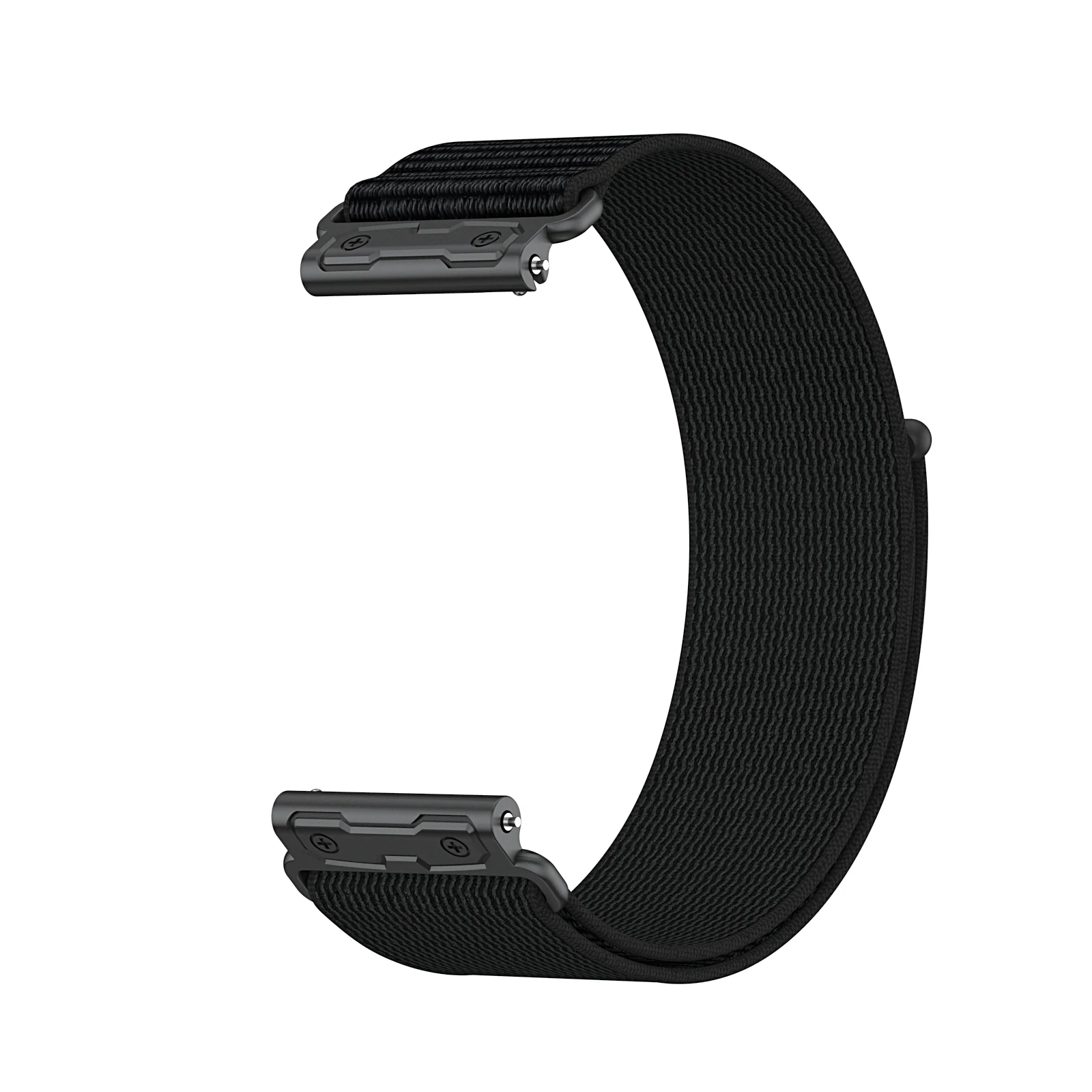 Nylon Braid Adjustable Outdoor Watch Strap with Metal Connector - 24mm Band