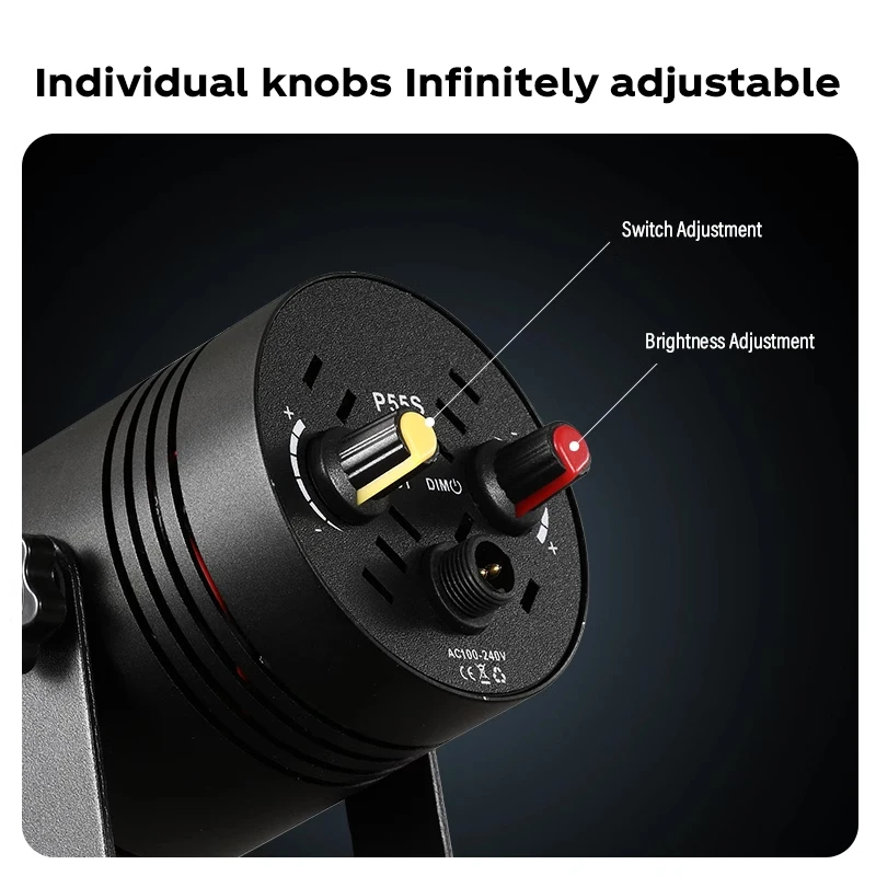 Soonpho Led Lights Projector for Live Streaming Background Atmosphere Photo Lighting with Color Card DIY Snoot Optical Spotlight