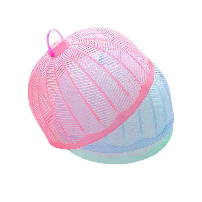 3Pcs Plastic Food Cover Portable Dustproof Breathable Dish Protector Anti Mosquito Fly Round Vegetable Cover Home Kitchen