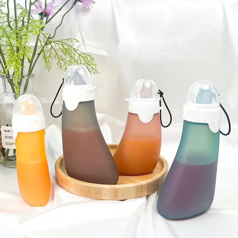 Breastmilk Storage Bags Silicone Reusable Leak-proof with Pacifier