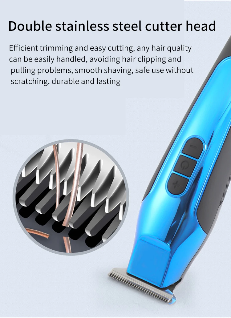 New electric wireless charging adjustable barber cutter cutting machine hair oil head carving scissors custom LOGO