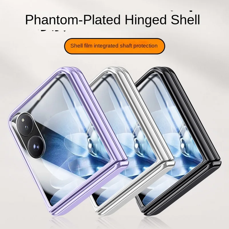 Tempered Glass Protective Case with Spring Hinge and All-Inclusive Camera Protection