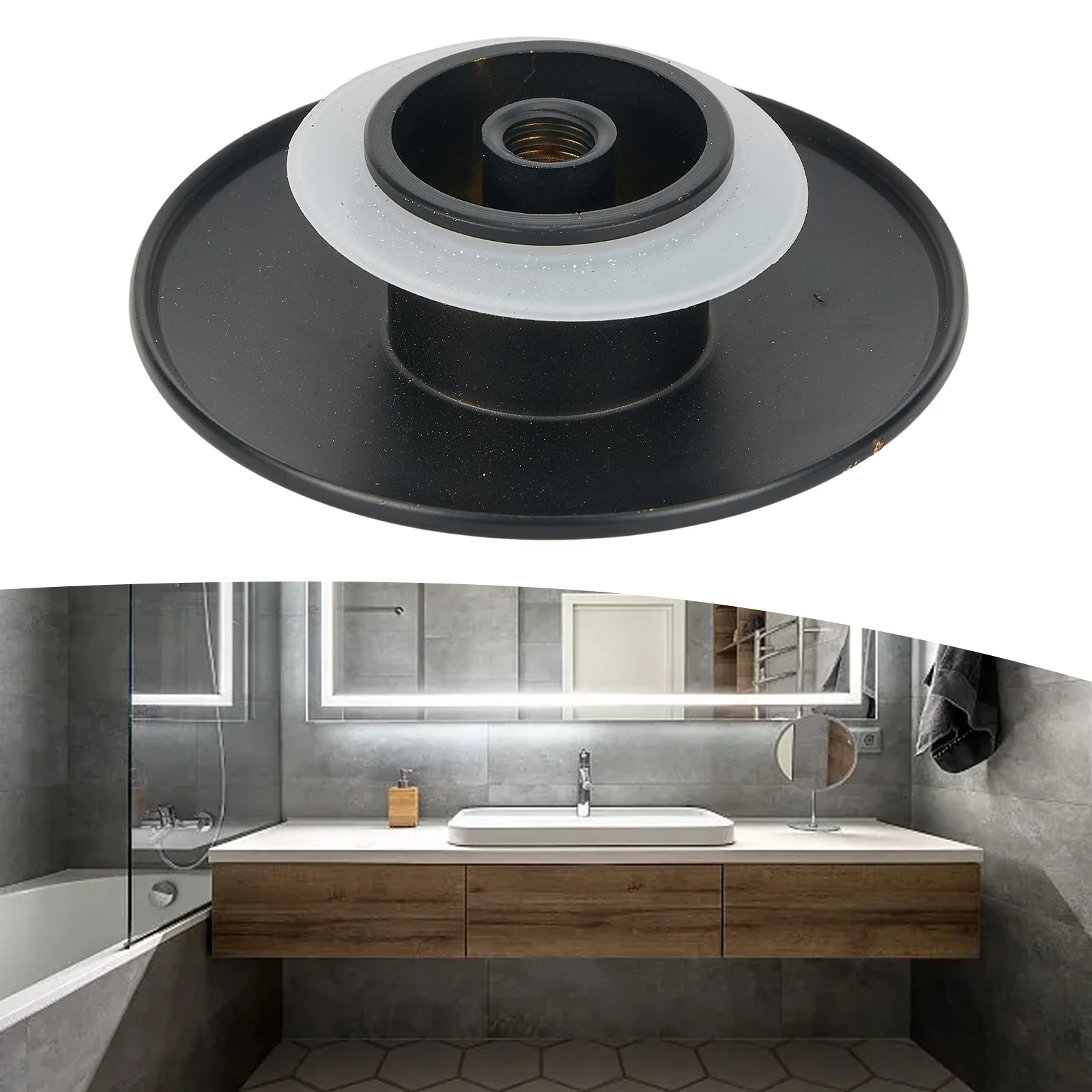 Plug Stopper Basin Waste Pop Up Bathroom Sink Push Button Click Clack 66mm Brass Matte Black M8 For Basins Bathtubs Kitchen Accessories