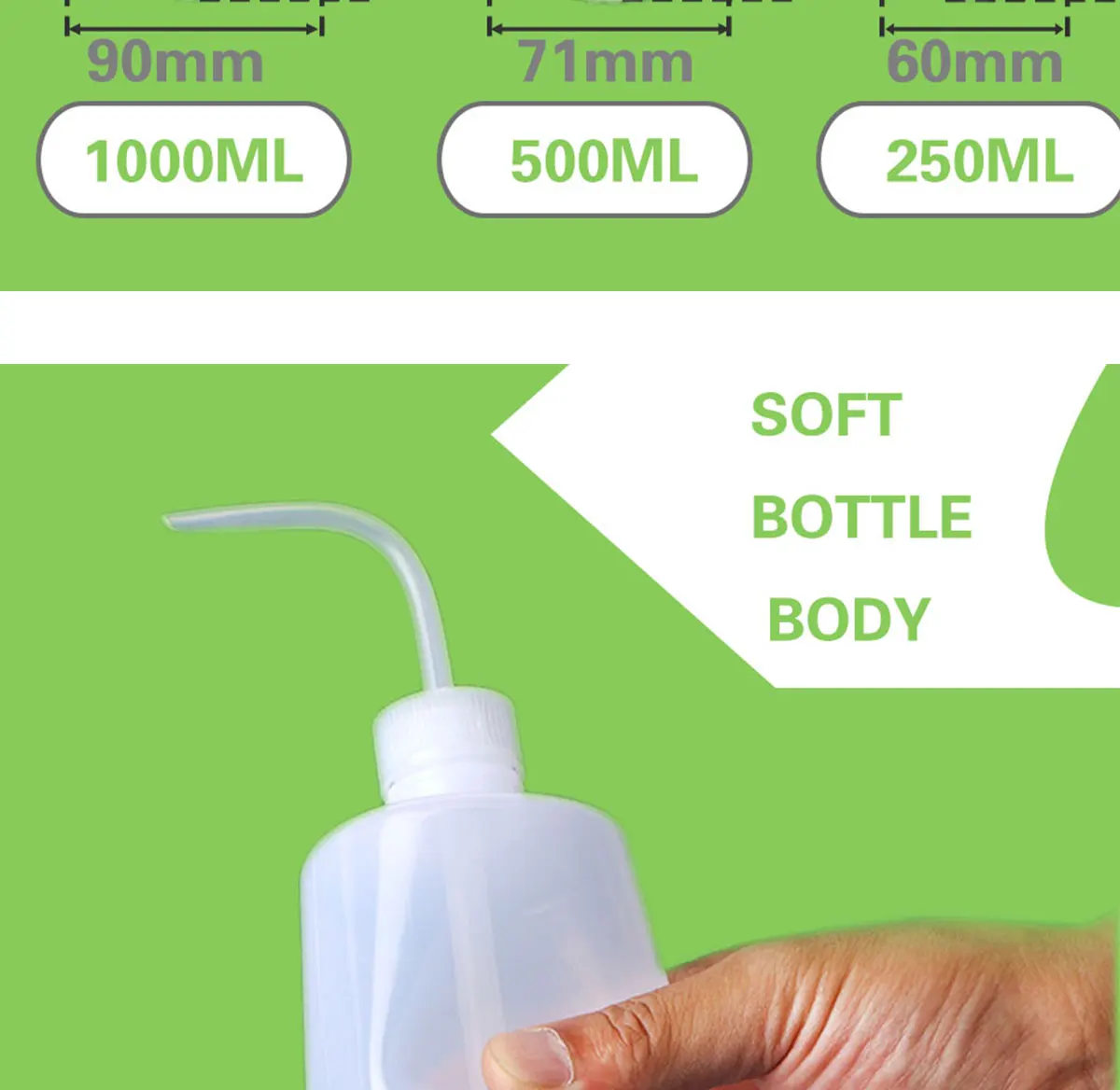 Description Picture 4 of item150-1000mL White Water Beak Pouring Kettle Succulents Plants Flower Watering Can Squeeze Bottles with Long Nozzle Gardening Tool