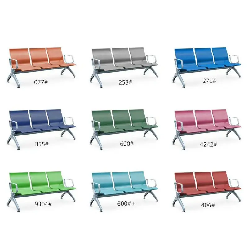 Aluminum Alloy PU Airport Bus High-speed Rail Station Waiting Chair, Public Rest , Hospital Clinic