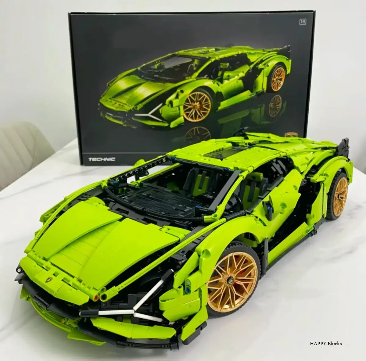 Décennie s de construction techniques Lamborghincence bleue pour