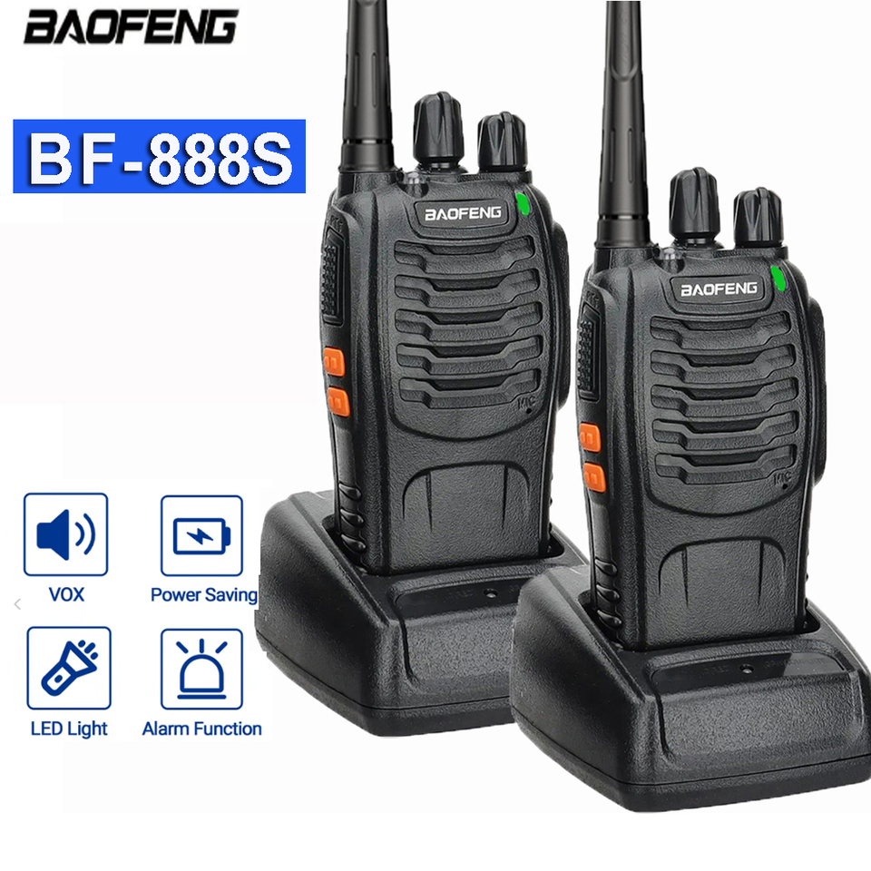 2PCS Baofeng BF-888S  Walkie Talkie 16CH BF 888S Long Range UHF 400-470MHz Portable Ham Two Way Radio For Hunting Walking
