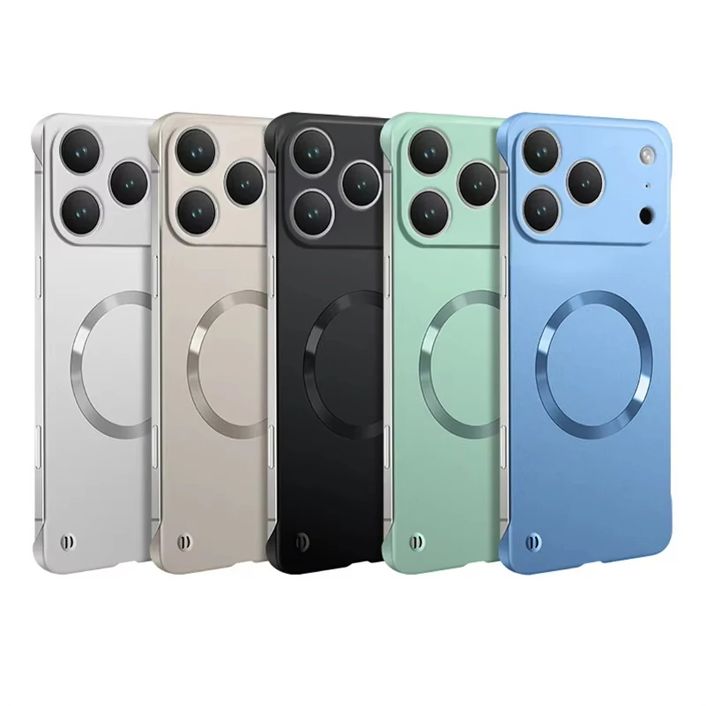 Ultra Thin Matte Frameless Phone Case with Magnetic Wireless Charging Compatibility