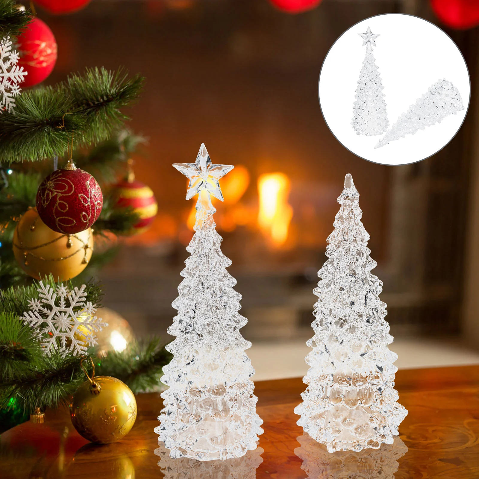 

Acrylic Christmas Tree Ornaments Christmas Ornaments Xmas Desktop Artware Ornaments Christmas Tree Models Home Supplies