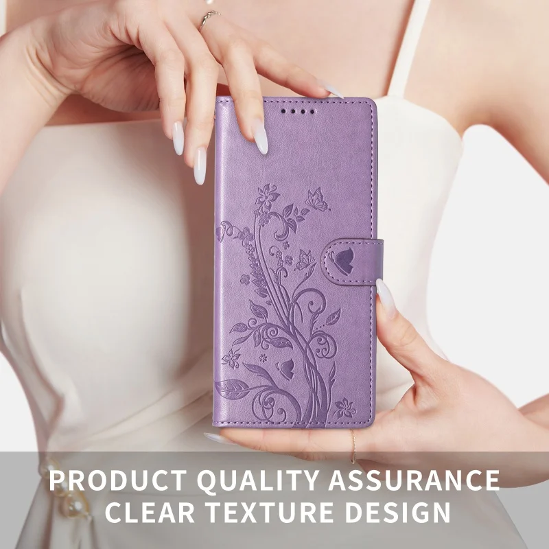Luxurious Leather Wallet Card Phone Case Cover
