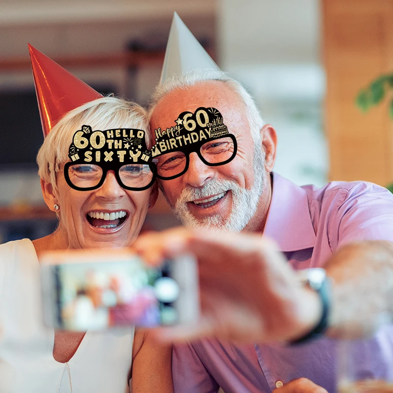 Occhiali Festa 50° Compleanno - Set 6 Pezzi Con Brillantini, 3D, Per Decorazione - Foto 3