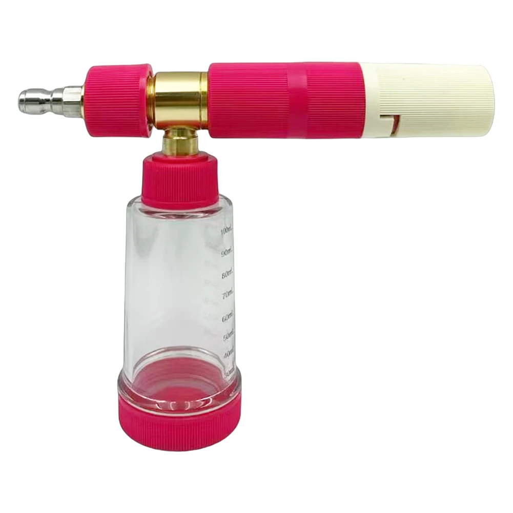 100ml Water Foam Pot with 1/4 Inch Quick Connector Pressure Washer Gun High Pressure Snow Foam Lance for Cleaning Cars SUVs