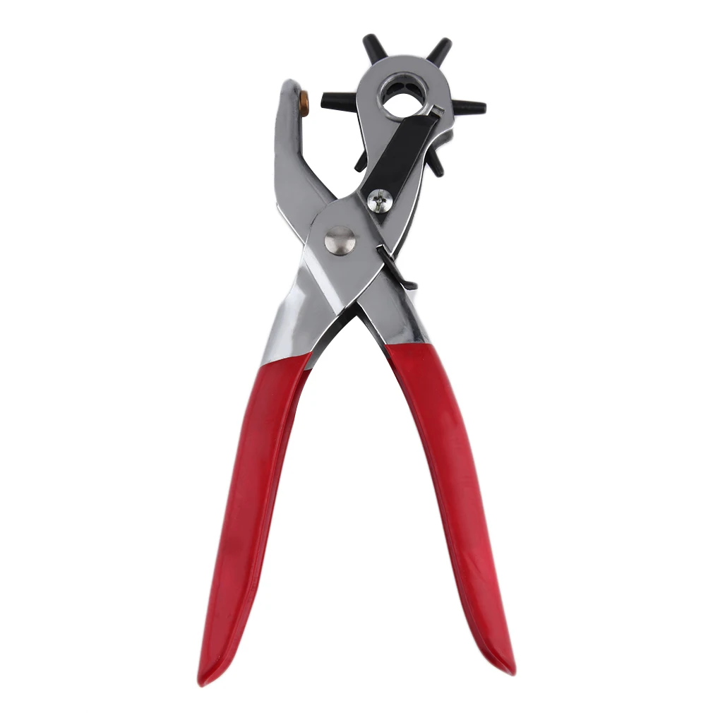 

NEW Leather Belt Hole Punch Plier Eyelet Puncher Revolve Sewing Machine Bag Setter Tool Watchband Strap Household leathercraft