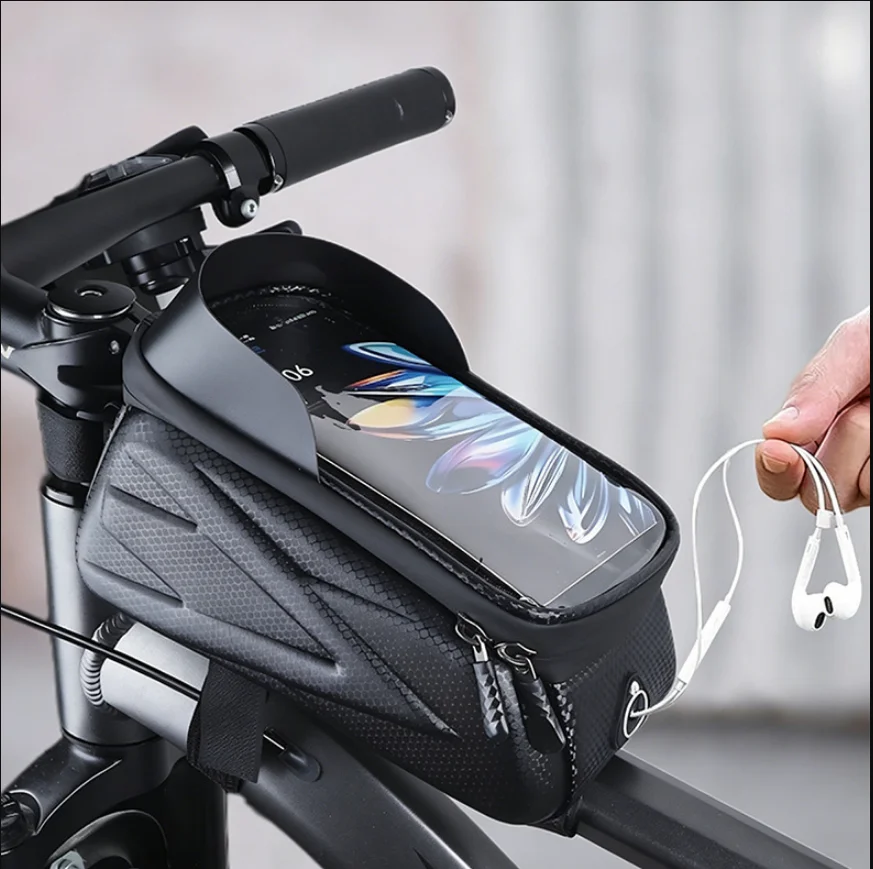 Bicycle Bags Bike Top Front Tube Frame Bag Touchscreen Phone Holder - Image 2