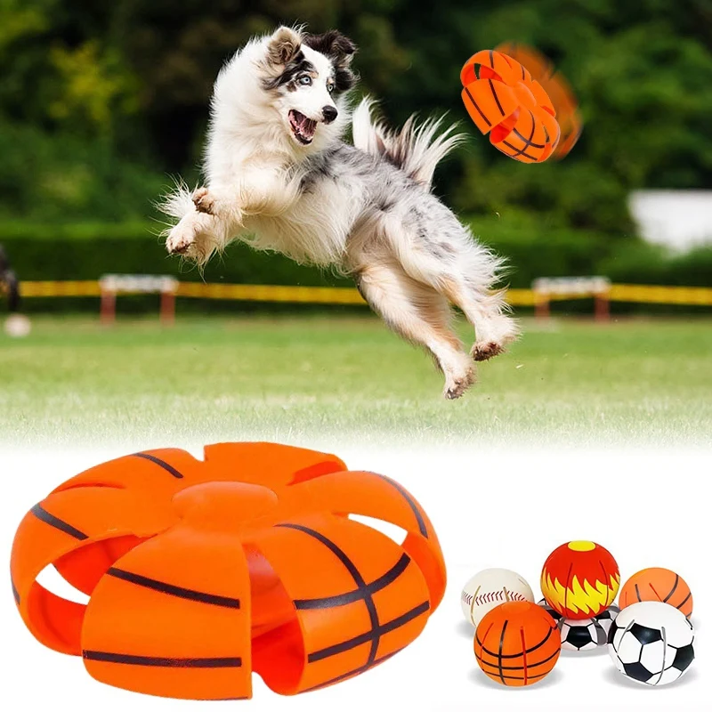 

Игрушка для собак, мяч-летающая тарелка Pet, волшебная деформация НЛО для уличных тренировок, интерактивный игровой диск для бросания