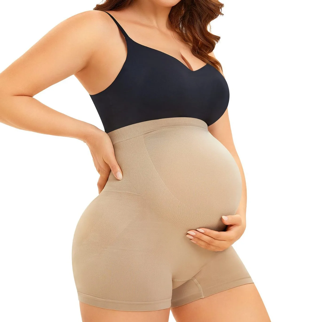 Body Shaping Pregnant Women's Pants High-end Elastic Waist TintingTinting Thigh Slim-fit Shaping Pregnant Women's Pants