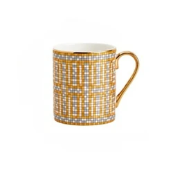 Elegant Hand - Painted Gold Ceramic Coffee Cup - 350ML (D)