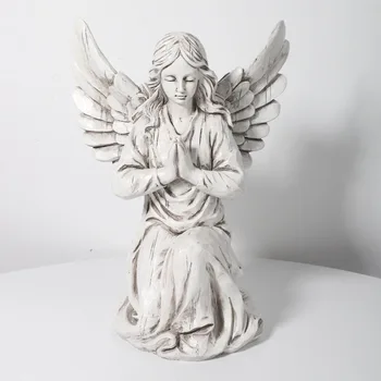 New Creative Angels Statues Religious Kneeling Angel Resin Figurine Crafts Gift Garden Decoration Ornaments 2