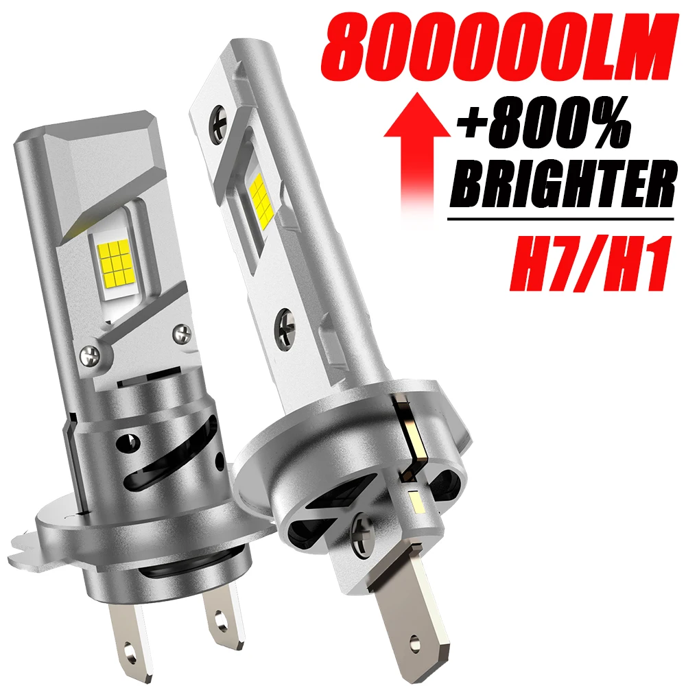 H1 H7 LED Koplamp Lamp 800000LM Super Heldere CANBUS Led Auto Lampen Plug En Play Turbo Fan Diode Autolichten 6000K 12V