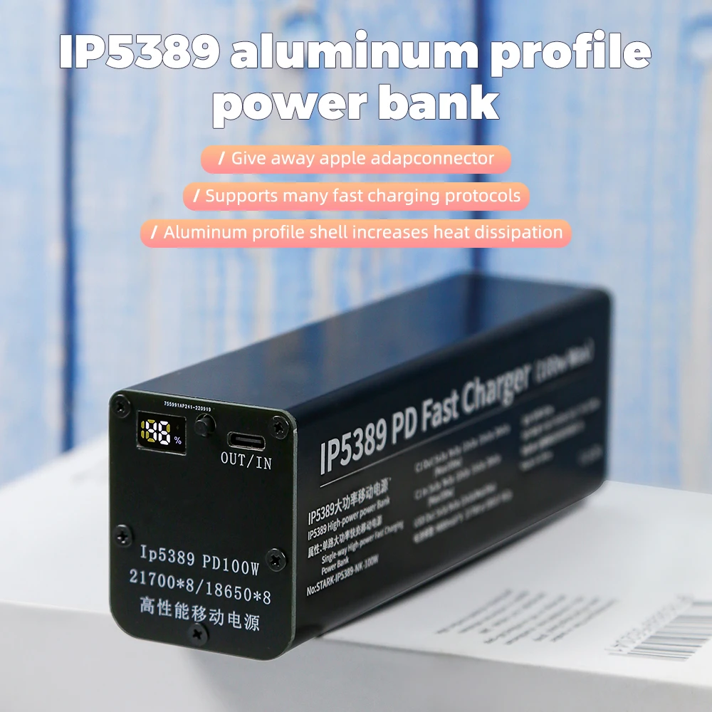 Alumínio Shell Faça Você Mesmo Power Bank Case 21700 18650 Bateria sem Carga de Soldagem 40000mah para o Carregamento Rápido em Dois Sentidos do Telefone Portátil Pd100w