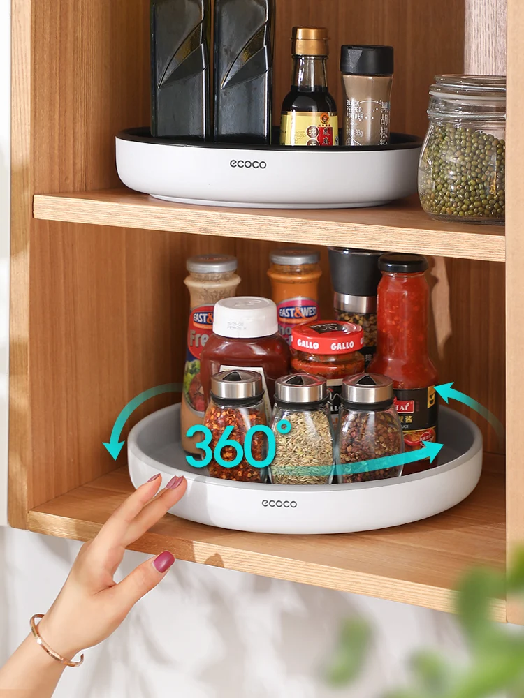 Kitchen Condiments Multifunctional Revolving Storage Rack Condiments
