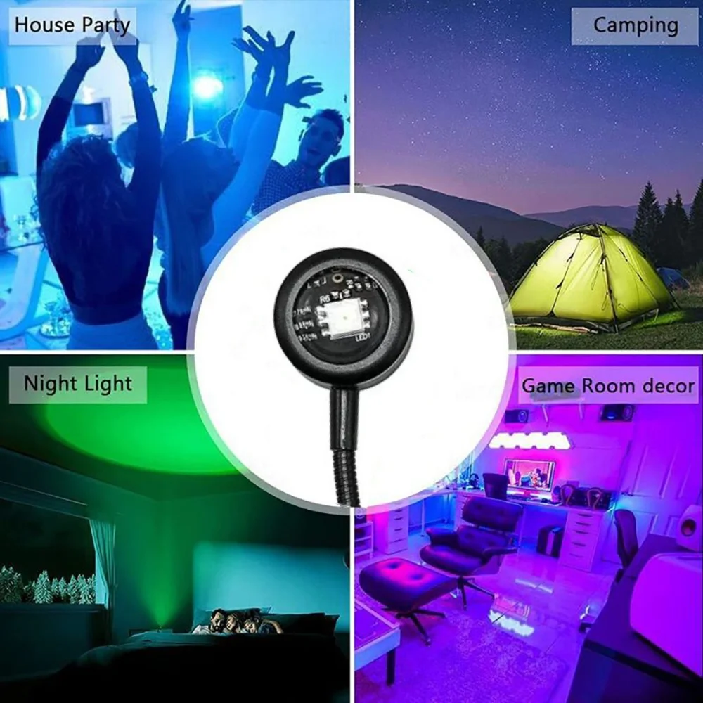 Projection USB Sunset Atmosphere Powered Lamp LED Rainbow Neon Night Light Projector Photography Wall Atmosphere Lighting