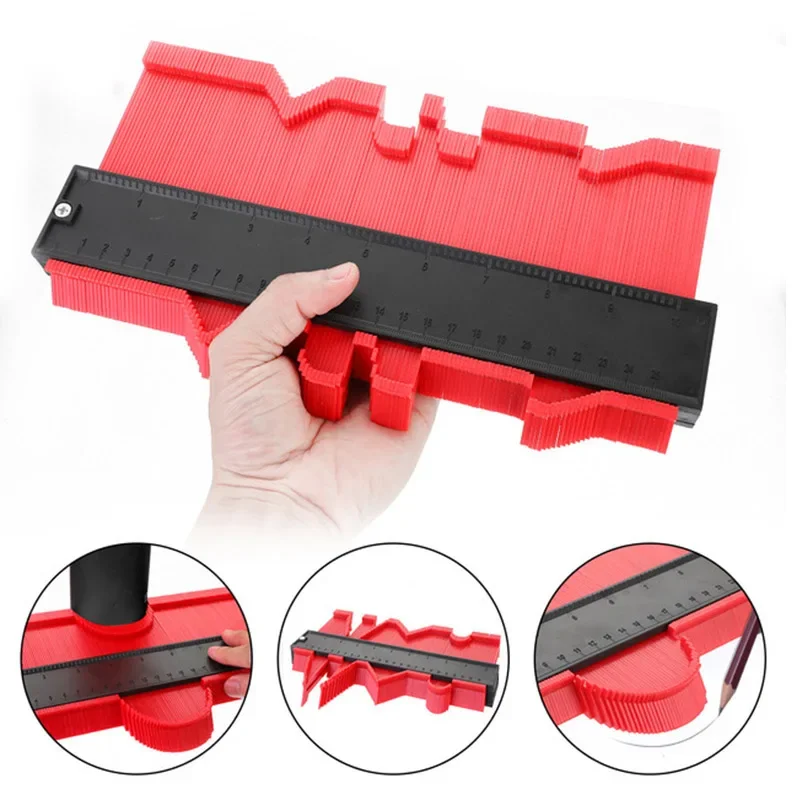 Multifunctional 5/10inch Curved Ruler Type Taking Device Woodwork Adjustable Contour Duplicator Measure Marking Cutting Template