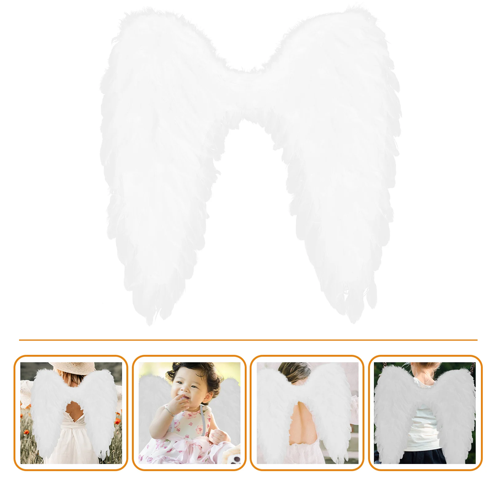 

Angel Feather Wing Xmas Party Dress Decoration Stage Supply Angel Feather Wings Adult Children Christmas Stage Props