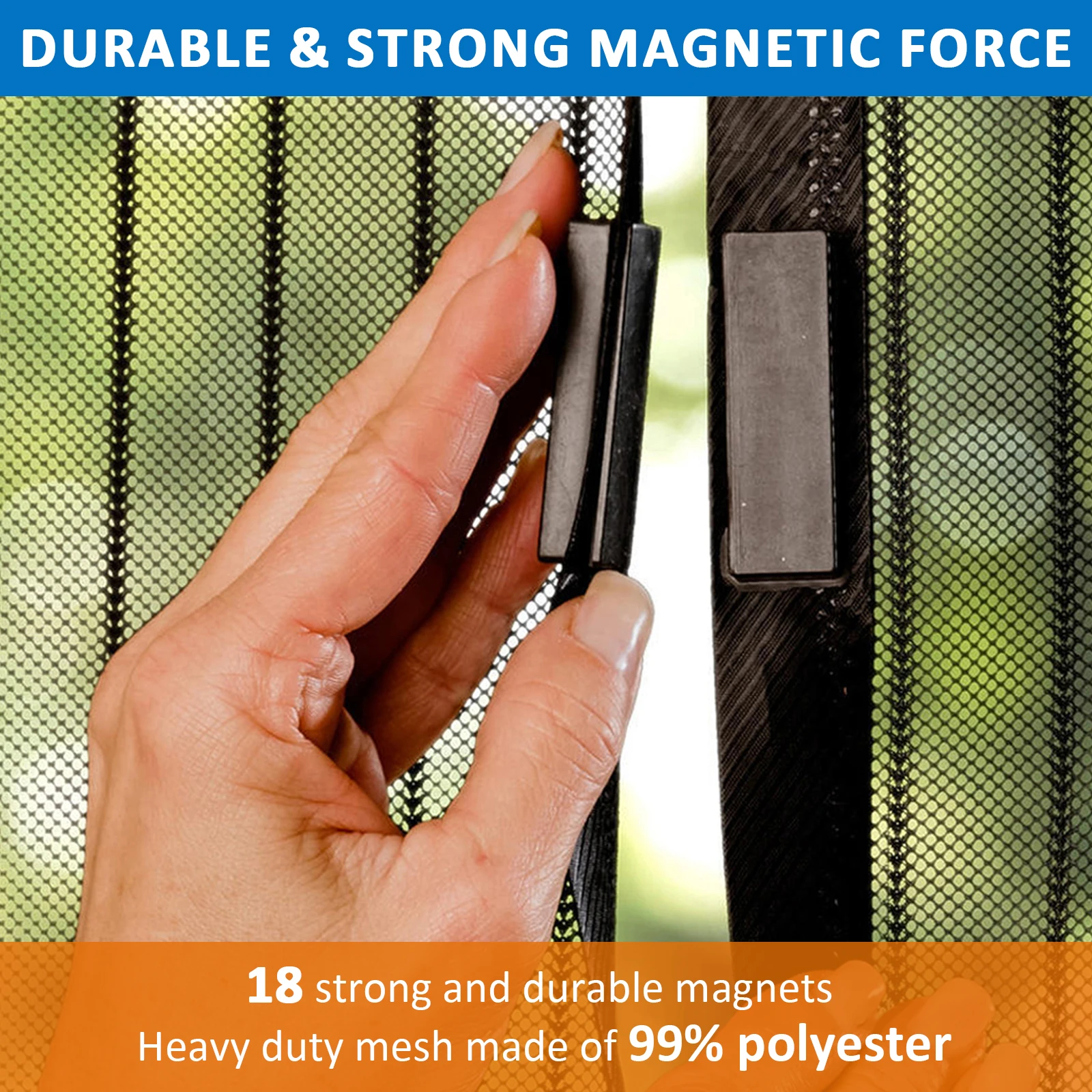 Magnetic Screen Door Hands-Free Net Mesh Screen Door Keep Mosquito Fly Insect Bugs Out Magnetic Curtain Works with Kids Pets magnetic screen door curtain,mosquito net,anti mosquito screens,mosquito gauze mesh,door curtains