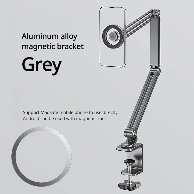 Adjustable Mobile Phone Stand Alloy Aluminum Phone Holder Magnetic Cellphone Bracket Support for Iphone 12 13 14 15 Pro Plus Max