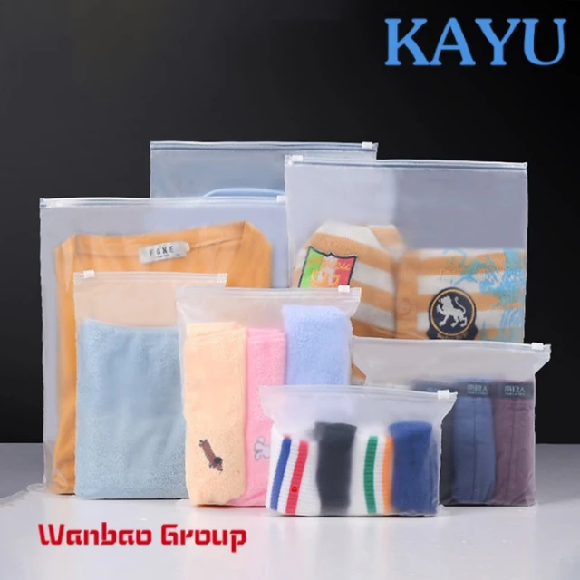 Custom Matte/frosted Plastic Packaging Zipper Bags, T Shirt Swimwear Zip  Lock Clothing Bags With Logo 