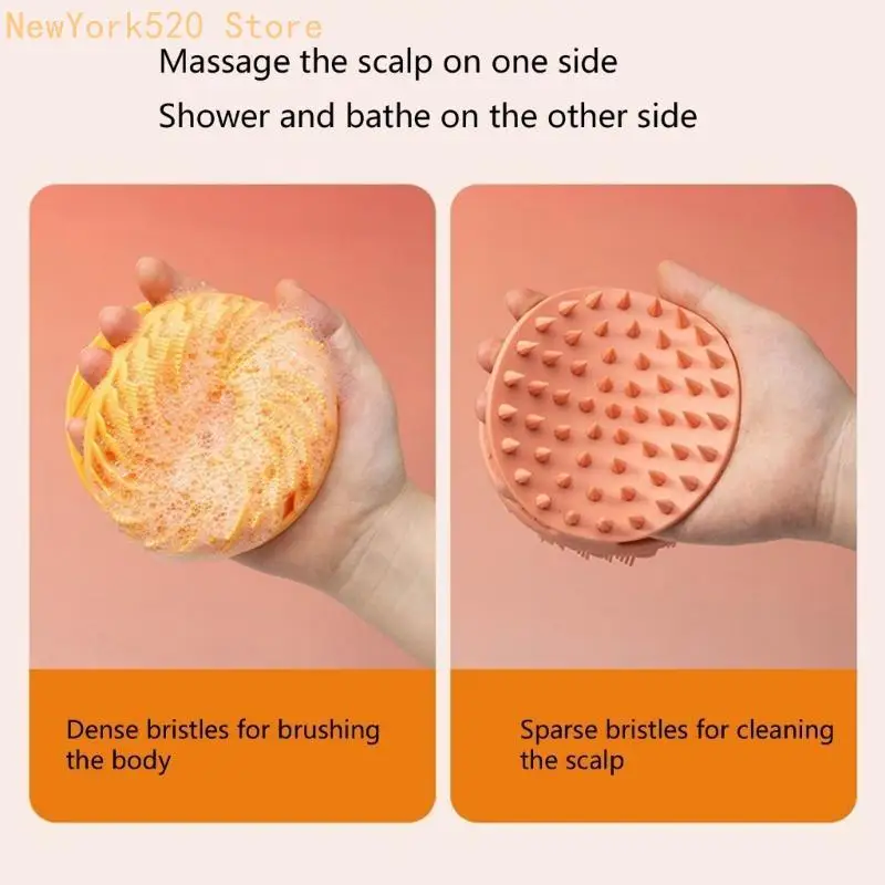 Spazzola delicata per il corpo in silicone a doppia struttura per il bagno quotidiano della pelle sensibile e il lavaggio della