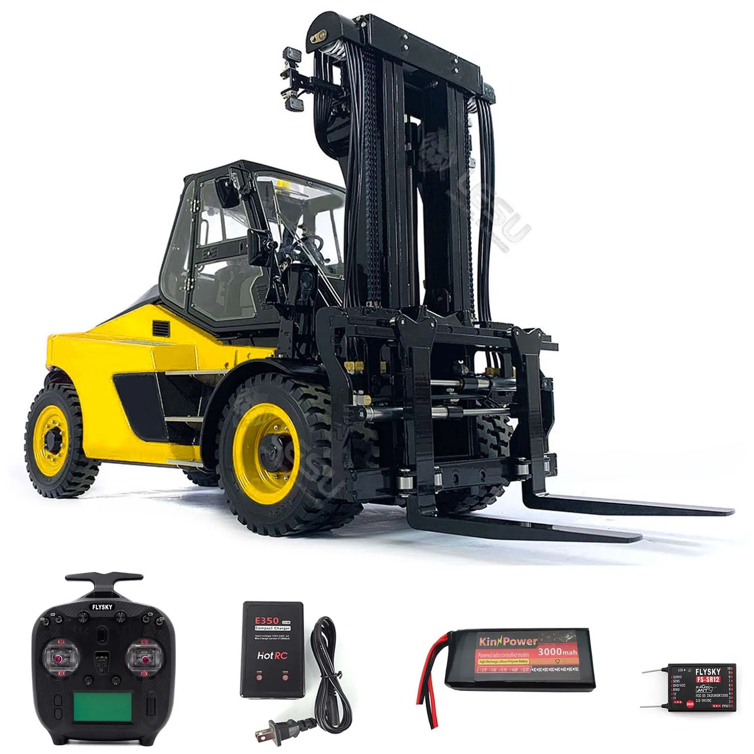 LESU 1/14 Hydraulic Heavy Forklift Aoue-LD160S Assemble Painted RTR Model Toy Electric Truck Radio Control for Boy Gift THZH1465 3
