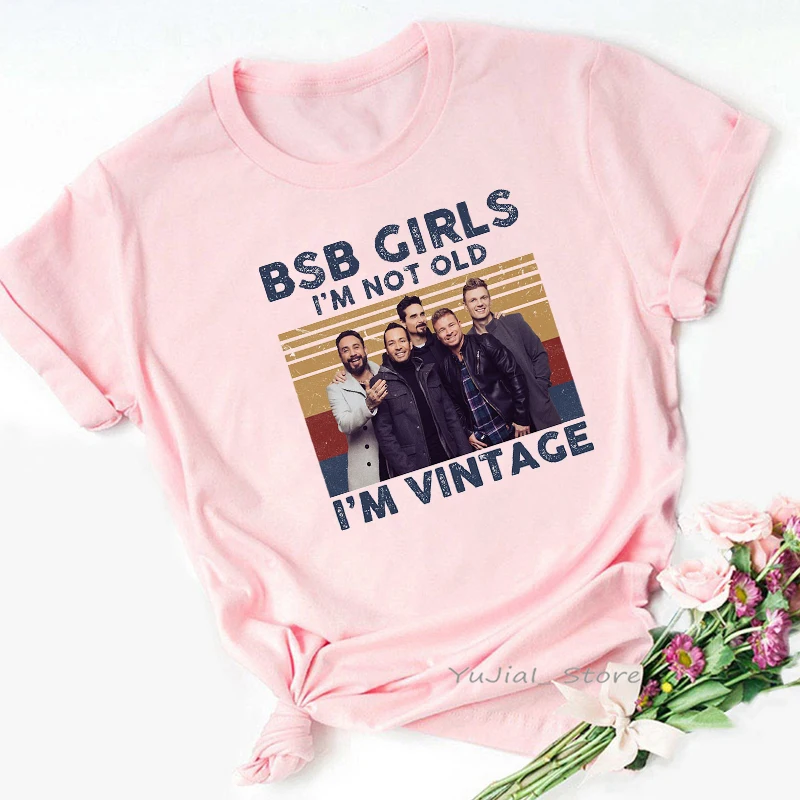 Bsb Girls I Am Not Old I Am Vintage Grafikdruck T-Shirt Damen Kleidung 2024 Backstreet Boys World T-Shirt Femme Harajuku Shirt – Detail 23