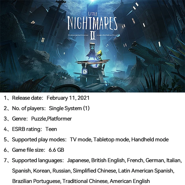 Little Nightmares II Nintendo Switch Game Deals EU US Version for Nintendo  Switch OLED Switch Lite Switch Game Card Physical - AliExpress