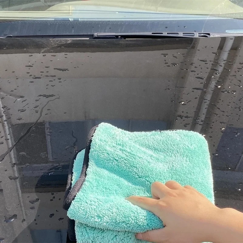 1200GSM Microfiber Double-sided Coral Fleece Car Washing Towel Strong Water Absorption Drying Cloth microfiber towel microfiber cleaning cloths microfiber car towel microfiber towels microfiber washing towel car washing towel car drying towel drying cloth