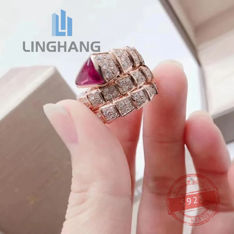 

European and American 1:1 custom 925 silver spring ring for women's luxury jewelry a Valentine's Day gift for friends
