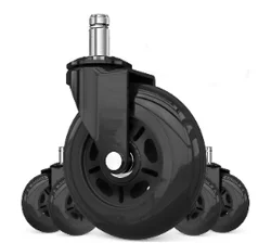 Premium Universal Office Chair Caster Wheels - Set of 5 for Smooth Flooring and Carpets (11mm)