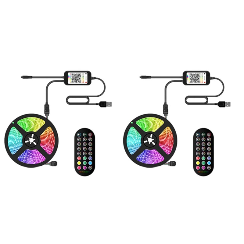

Фонари со сменой цвета, музыка, синхронизация RGB-ламп 5050 SMD, управление через приложение с дистанционным управлением для дома светодиодный 1 м
