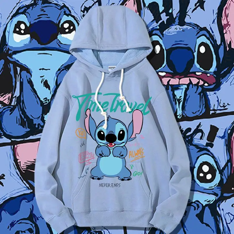 

Stitch Y2K Hoodie Anime Cartoon Kawaii Hoodie Winter Thicken Keep Warm Men's Couple Style Jacket The New Loose and Casual 2023