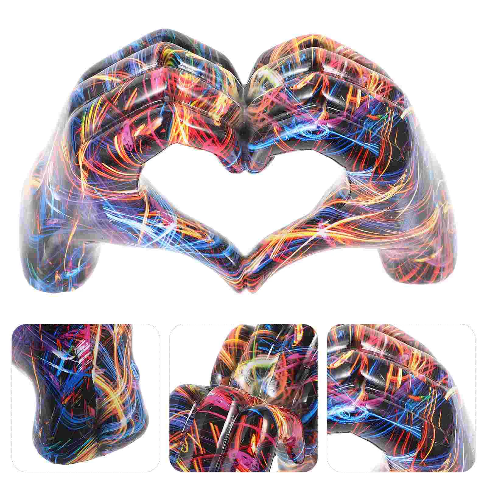 

Love Gesture Ornaments Heart Style Decor Resin Craftwork House Accessories Living Room Crafts Home Finger Trumpet